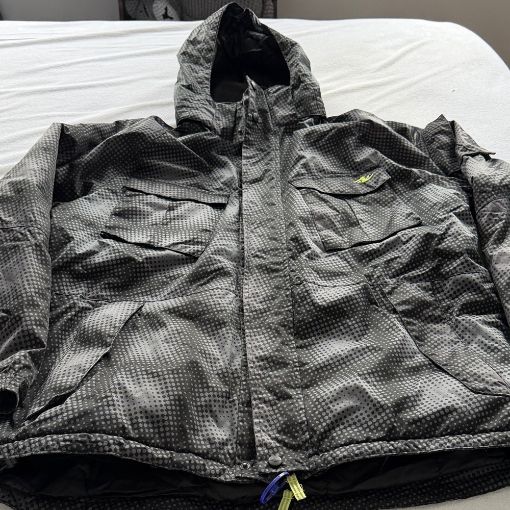 Black and Gray Hooded Jacket - Picture 2 of 8